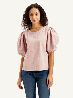 Levi's - Women Printed Pink Regular Cotton Top