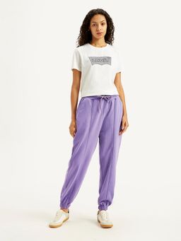 Levi's - Women Solid Lavender Regular Blended Fabric Joggers