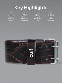 CULT - Unisex Gym Belt Leather - Black