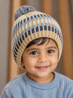 Mi Arcus - Stripes Knitted Pattern Warm Cap For Kids