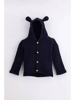 One Friday - Baby Boys Navy Blue Knit Cardigan