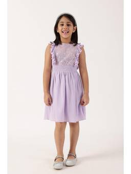 One Friday - Girls Sequin Ruffle Sleeve Dress
