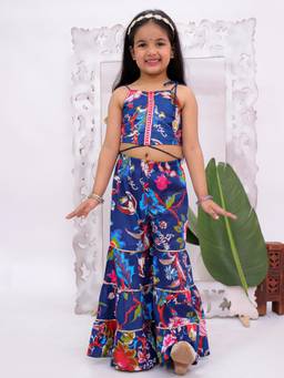 KID1 - Anya Blue Crop Top And Sharara