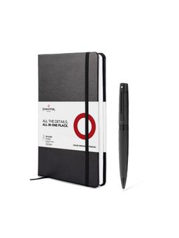 Sheaffer - Gift Set 300 9343 Matte Black with Polished Black Trims Ballpoint Pen with Notebook