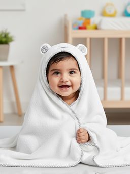 Baby Moo - White Cotton Solid Towel