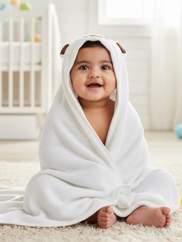 Baby Moo - White Cotton Solid Towel