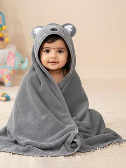 Baby Moo - Grey Cotton Solid Towel