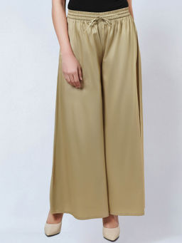 First Resort by Ramola Bachchan - Sand Cotton Pants