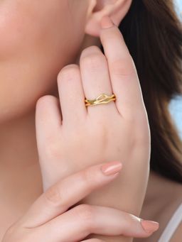 Yellow Chimes - Adjustable Gold Plated Chunky Statement Ring (7)