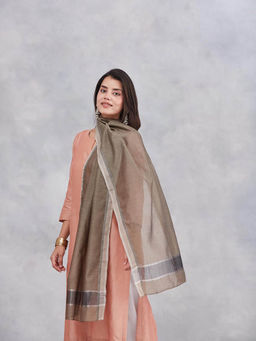 Fabindia - Beige Cotton Silk Blend Stole