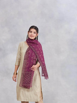 Fabindia - Purple Silk Stole