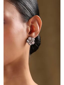Biba - Women Antique White Gold Brass Studs