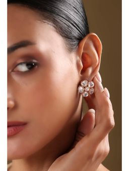 Biba - Women Gold Brass White Studs