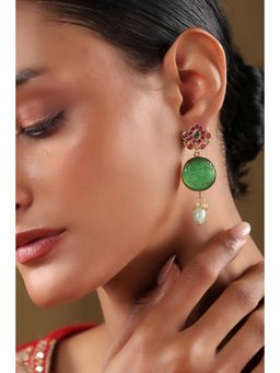 Biba - Women Multi-Color Brass Drop and Danglers