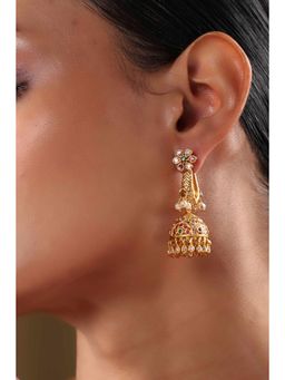 Biba - Women Multi-Color Brass Jhumka