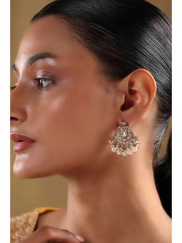 Biba - Women White Alloy Drop and Danglers