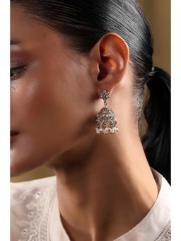 Biba - Women White Alloy Jhumka