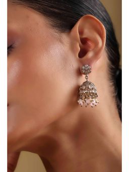 Biba - Women Light Pink Alloy Jhumka