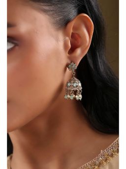 Biba - Women Mint Green Alloy Jhumka