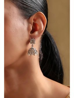 Biba - Women Champagne Alloy Jhumka