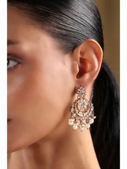 Biba - Women White Alloy Chaandbali