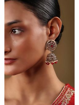 Biba - Women Red Alloy Jhumka