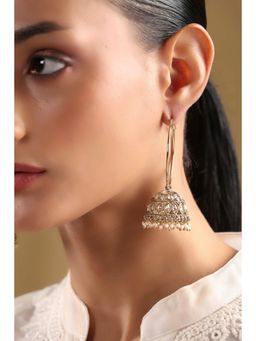 Biba - Women Champagne Alloy Jhumka