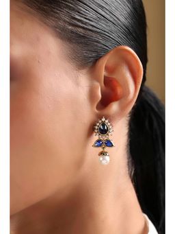 Biba - Women Navy Blue Alloy Drop and Danglers