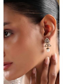 Biba - Women White Alloy Drop and Danglers