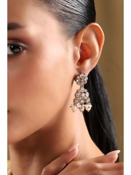 Biba - Women White Alloy Drop and Danglers