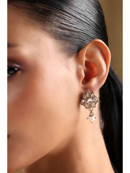 Biba - Women White Alloy Drop and Danglers