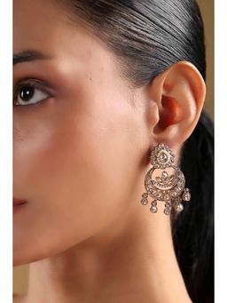 Biba - Women Champagne Alloy Chaandbali