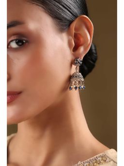 Biba - Women Navy Blue Alloy Jhumka