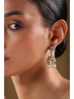 Biba - Women Mint Green Alloy Jhumka