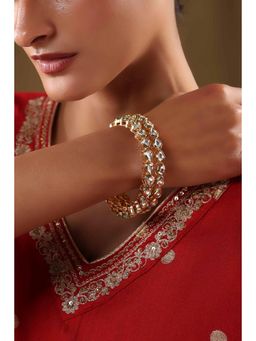 Biba - Women Gold Brass Bangles (Pack of 2)