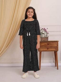 Budding Bees - Black Polka Dot Jumpsuit