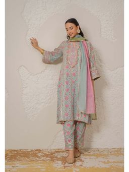 NEMAANI - Meher Blue Kurta with Pant and Dupatta