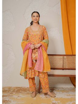 NEMAANI - Noor Yellow Kurta with Pant and Dupatta