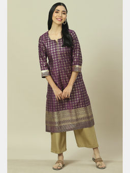 Rangriti - Purple Straight Kurta