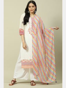 Rangriti - Multi-Color Cotton Blend Printed Dupatta