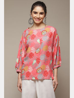 Rangriti - Coral Viscose Straight Top