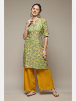 Rangriti - Green Viscose Straight Kurta