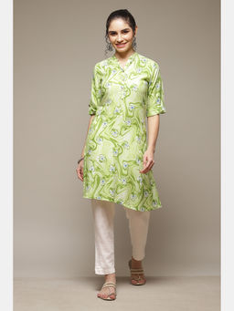 Rangriti - Green Viscose Straight Kurta