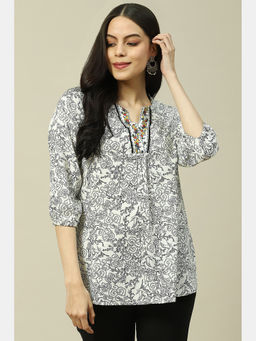 Rangriti - White Viscose Indie Top