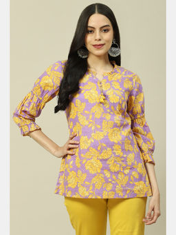 Rangriti - Lavender Cotton Straight Top