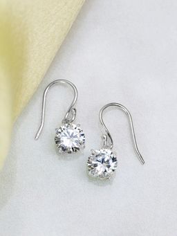 Zavya - Deluxe Snowy 925 Pure Silver Earrings