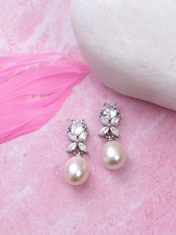 Zavya - 925 Sterling Silver Earrings With Rhodium Plating