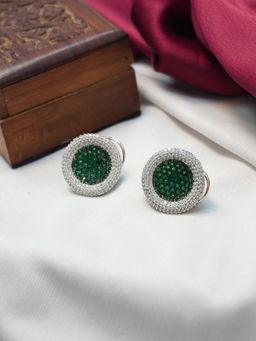 Niscka - Elegant Round Cz Stud Earrings