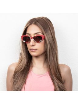 TED SMITH - Cat Eye Sunglasses for Unisex 100% UV Protection Brown Lens & Acetate Frame Shades Medium