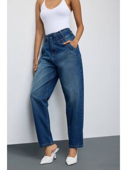FREAKINS - Cobalt Blue Slouchy Jeans